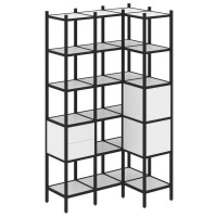 Loft Угловой внутренний стеллаж VR.L-35 Белый Бриллиант/Металл Черный 1278*862*2280