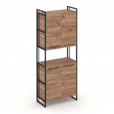 Rift Шкаф 5 ниш широкий RF.SS-52 Дуб Табак/Металл Черный/Черный Ручки 798*396*2010