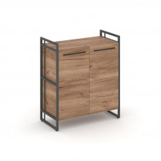 Rift Шкаф 2 ниши широкий RF.SS-21 Дуб Табак/Металл Антрацит/Черный Ручки 798*396*924