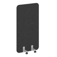 R-line soft Перегородка на металлических опорах, на роликах AP.R-80-150 Romeo 12/Металл Серый 800*28