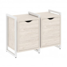 Loft Тумба на регулируемых опорах VR.L-TN-2.O Денвер Светлый/Металл Белый 970*460*719