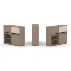 Estetica Набор №13. Тумба двойная+низкая надставка ES.NB.2N-13 Латте/Капучино 1500*410*1135