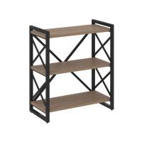 Loft Стеллаж на рег. опорах-3 полки VR.L-MST.O-3.8 Дуб Аризона/Металл Черный 800*400*910