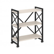 Loft Стеллаж на колесных опорах-3 полки VR.L-MST.K-3.8 Денвер Светлый/Металл Черный 800*400*968