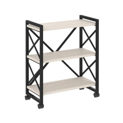 Loft Стеллаж на колесных опорах-3 полки VR.L-MST.K-3.8 Денвер Светлый/Металл Черный 800*400*968