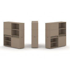 Estetica Набор №16. Тумба двойная+высокая надставка ES.NB.2V-16 Латте 1500*410*1520