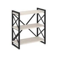 Loft Стеллаж на рег. опорах-3 полки VR.L-MST.O-3.8 Денвер Светлый/Металл Черный 800*400*910