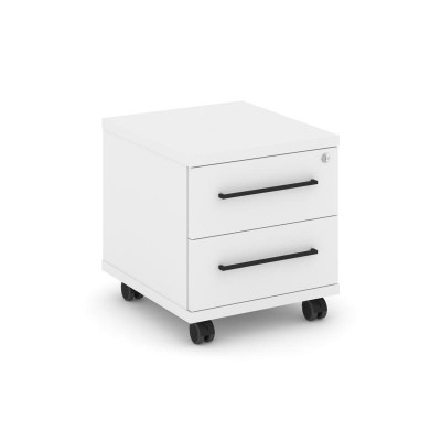 Rift Тумба мобильная усиленная RF.TM-001 Белый Бриллиант/Черный Ручки 416*460*448