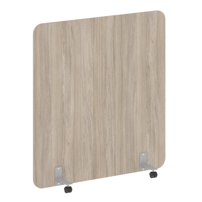 R-line Перегородка на металлических опорах, на роликах DP.R-140-150 Дуб Аттик/Металл Серый 1400*18*1