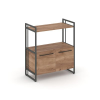 Rift Шкаф 2 ниши широкий RF.SS-22 Дуб Табак/Металл Антрацит/Черный Ручки 798*396*924