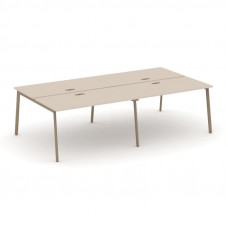 Estetica Рабочая станция 4 места ES.D.RS-4.3-LP Капучино/Металл Латте 2760*1500*750