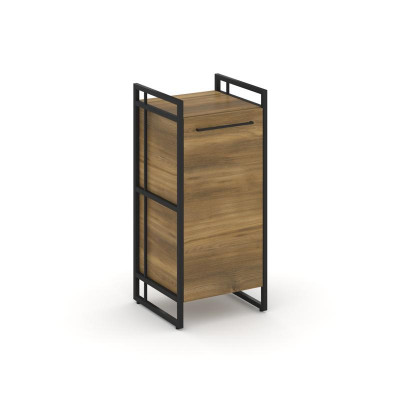 Rift Шкаф 2 ниши узкий RF.SU-21 (R) Сандал Янтарный/Металл Черный/Черный Ручки 420*396*924