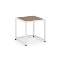 Loft Стол журнальный VR.L-SJK-40 Дуб Аризона/Металл Белый 400*400*400