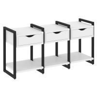 Loft Тумба на регулируемых опорах VR.L-TN-4.O Белый Бриллиант/Металл Черный 1440*460*719