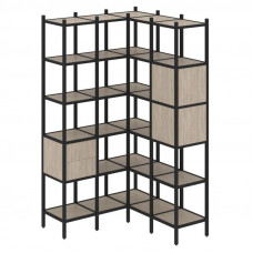 Loft Угловой внутренний стеллаж VR.L-34 Дуб Аттик/Металл Черный 1278*1278*2280
