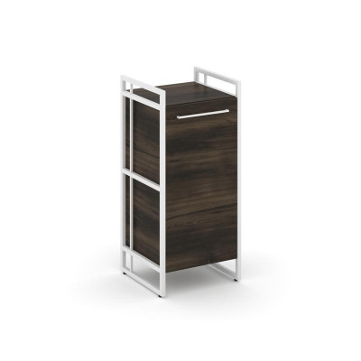 Rift Шкаф 2 ниши узкий RF.SU-21 (R) Дуб Мали/Металл Белый/Белый Ручки 420*396*924