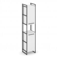 Rift Шкаф 5 ниш узкий RF.SU-52 (U) Белый Бриллиант/Металл Антрацит/Черный Ручки 420*396*2010