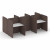 Стол для колл-центра Комплект №8 KC.K-008 2412*1800*1200 Белый/Romeo 04