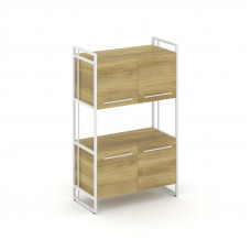 Rift Шкаф 3 ниши широкий RF.SS-33 Дуб Винченцо/Металл Белый/Белый Ручки 798*396*1286