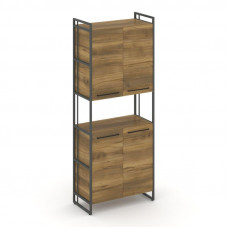 Rift Шкаф 5 ниш широкий RF.SS-52 Сандал Янтарный/Металл Антрацит/Черный Ручки 798*396*2010