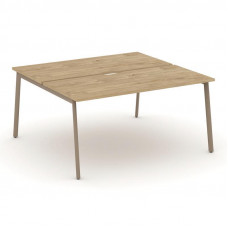 Estetica Рабочая станция 2 места ES.D.RS-2.4-VP Тиквуд Светлый/Металл Латте 1580*1500*750