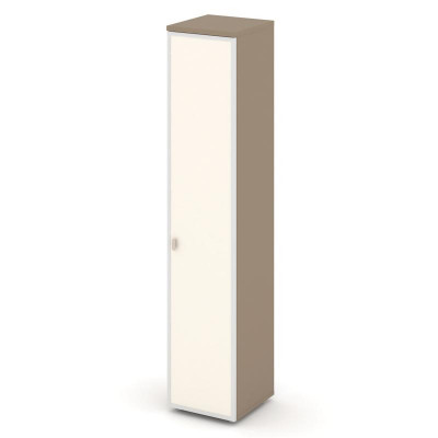 Estetica Шкаф высокий узкий правый ES.SU-1.10R (R) I Латте/Лакобель ivory 400*420*1977