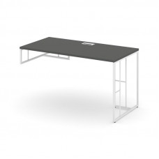Rift Стол письменный для опорной тумбы левый RF.SPOT-013 (L) Антрацит NEW/Металл Белый 1380*700*750