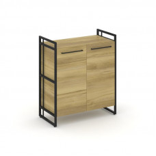 Rift Шкаф 2 ниши широкий RF.SS-21 Дуб Винченцо/Металл Черный/Черный Ручки 798*396*924