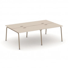 Estetica Рабочая станция 4 места ES.D.RS-4.2-LK Капучино/Металл Латте 2360*1500*750