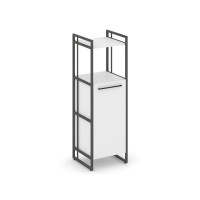 Rift Шкаф 3 ниши узкий RF.SU-32 (L) Белый Бриллиант/Металл Антрацит/Черный Ручки 420*396*1286