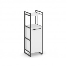 Rift Шкаф 3 ниши узкий RF.SU-32 (L) Белый Бриллиант/Металл Антрацит/Черный Ручки 420*396*1286