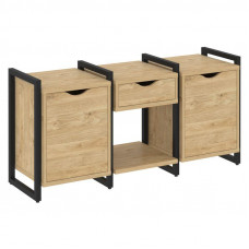 Loft Тумба на регулируемых опорах VR.L-TN-7.O Тиквуд Светлый/Металл Черный 1440*460*719