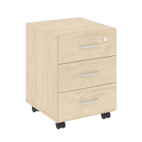 Nova S Тумба подкатная (3 ящика, с замком) В.ТМ-3 Бук Артизан 407*439*556