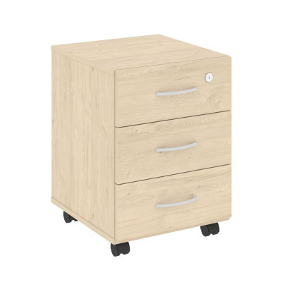 Nova S Тумба подкатная (3 ящика, с замком) В.ТМ-3 Бук Артизан 407*439*556