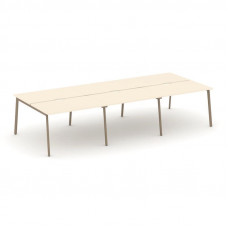 Estetica Рабочая станция 6 мест ES.D.RS-6.2-VP Сатин/Металл Латте 3540*1500*750