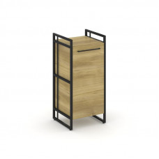 Rift Шкаф 2 ниши узкий RF.SU-21 (R) Дуб Винченцо/Металл Черный/Черный Ручки 420*396*924