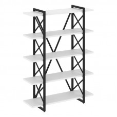 Loft Стеллаж на рег. опорах-5 полок VR.L-MST.O-5.8V Белый Бриллиант/Металл Черный 1200*400*1650
