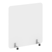 R-line Перегородка на металлических опорах, на роликах DP.R-140-150 Белый Бриллиант/Металл Серый 140