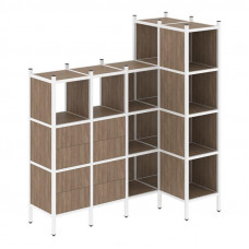 Loft Угловой внутренний стеллаж VR.L-47 Дуб Аризона/Металл Белый 1694*862*1869