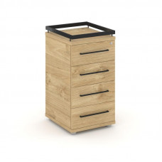 Rift Тумба приставная+рамка RF.TPR-002 Тиквуд Светлый/Металл Черный/Черный Ручки 416*460*797