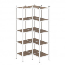 Loft Угловой внутренний стеллаж VR.L-32 Дуб Аризона/Металл Белый 862*862*1869