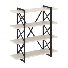 Loft Стеллаж на рег. опорах-4 полки VR.L-MST.O-4.8V Денвер Светлый/Металл Черный 1200*400*1280