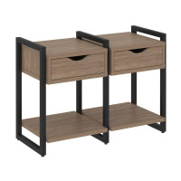 Loft Тумба на регулируемых опорах VR.L-TN-1.O Дуб Аризона/Металл Черный 970*460*719
