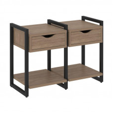 Loft Тумба на регулируемых опорах VR.L-TN-1.O Дуб Аризона/Металл Черный 970*460*719