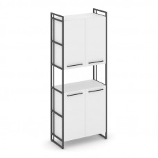 Rift Шкаф 5 ниш широкий RF.SS-52 Белый Бриллиант/Металл Антрацит/Черный Ручки 798*396*2010