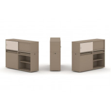 Estetica Набор №14. Тумба двойная+низкая надставка ES.NB.2N-14 Латте/Капучино 1500*410*1135