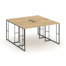 Rift Рабочая станция RF.DRS-001 Тиквуд Светлый/Металл Антрацит 980*1232*750