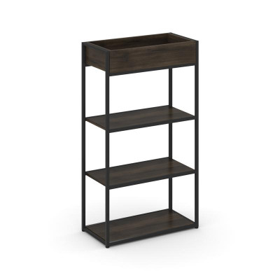 Rift Стеллаж металлический высокий приставной RF.STM-002 Дуб Мали/Металл Черный 696*350*1250