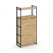 Rift Шкаф 4 ниши широкий RF.SS-43 Тиквуд Светлый/Металл Черный/Черный Ручки 798*396*1648