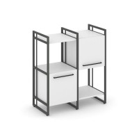 Rift Шкаф комбинированый RF.NS-005 Белый Бриллиант/Металл Антрацит/Черный Ручки 820*396*924